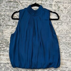 Banana Republic Royal Blue Pleated Blouse